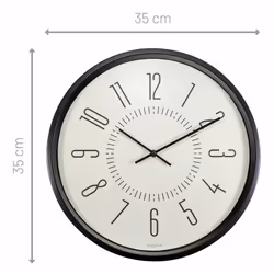NeXtime Luminous Quartz clock Rond Noir, Blanc
