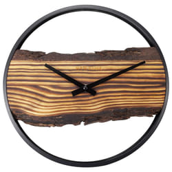NeXtime Forest Quartz clock Rond Noir, Marron