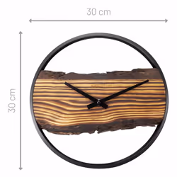 NeXtime Forest Quartz clock Rond Noir, Marron