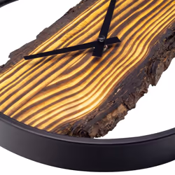 NeXtime Forest Quartz clock Rond Noir, Marron