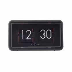 NeXtime Flip Clock, Table, Quartz clock, Rectangle, Noir, Orange, Plastique, Analogique