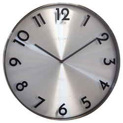 NeXtime Reflection Mur Mechanical clock Cercle Gris