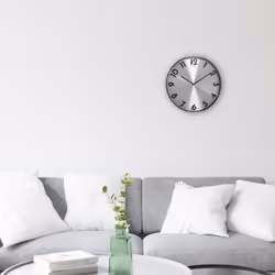 NeXtime Reflection Mur Mechanical clock Cercle Gris