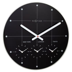 NeXtime Big City Mur Mechanical clock Cercle Noir