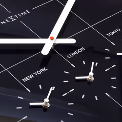 NeXtime Big City Mur Mechanical clock Cercle Noir