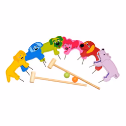 BS Toys Crocket Jr, Kit d'équipement de croquet, 3 an(s), Bois, Enfant, 70 mm, 500 mm