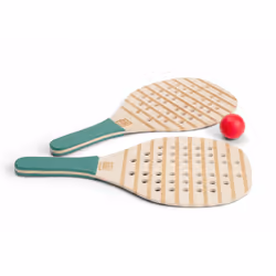 BS Toys Paddle Rackets, Vert, Bois, Contre-plaqué, unisexe, 6 an(s), 210 mm, 420 mm