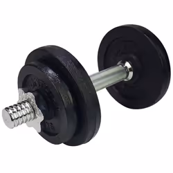 Tunturi Kurzhantelset 10kg, Haltère ajustable, Noir, Chrome, Fonte, Acier, 10 kg, 1,25 kg, 16 cm
