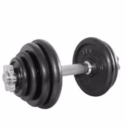 Tunturi 14TUSCL235, Haltère ajustable, Noir, Argent, 15 g, 3 kg, 2 kg, 36 cm