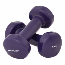 Tunturi 14TUSFU109, Haltère au poids fixe, Violet, Acier, Vinyl, 2 kg, 2,9 cm