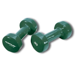 Haltères - TUNTURI - Vinyl - 2 Kg - Vert - Musculation - Haltérophilie