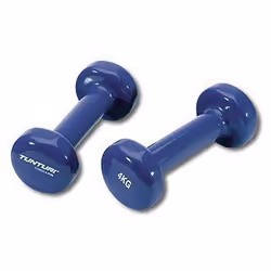 Tunturi 14TUSFU112, Haltère au poids fixe, Bleu, 4 kg, 2 pièce(s)