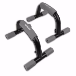 Tunturi Poignées Push-Up - Métal, Noir, Gris, Métal