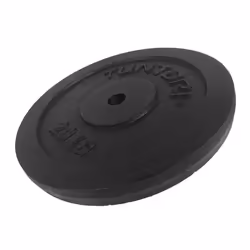 Tunturi 14TUSCL099, Standard, Disque de poids en fonte, 20 kg, Noir, Rond, 35,5 cm