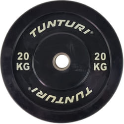 Tunturi Disque de Musculation Bumper Plate 20kg Noir