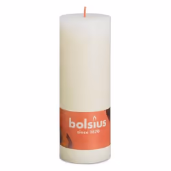 Bolsius Rustiko Shine, Cylindre, Crème, 85 h, 1 pièce(s)