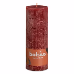 Bolsius Rustiko Shine, Cylindre, Rouge, 85 h, 1 pièce(s)