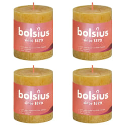 Bolsius Bougies Pilier Rustiques - Jaune Nid d'Abeilles