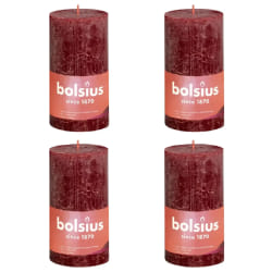 Bolsius Bougies Pilier Rustique - Rouge
