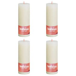 Bolsius Bougies Pilier Rustiques Shine Perle Douce