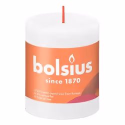 Bolsius Rustiko Shine, Cylindre, Blanc, 32 h, 1 pièce(s)