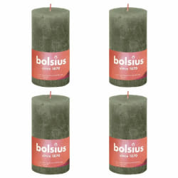 Bolsius Bougie pilier Shine vert olive