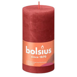 Bolsius Rustiko Shine bougie en cire Cylindre Rouge 1 pièce(s)