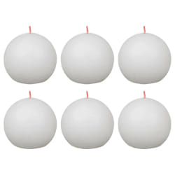 Bolsius Bougies Boule Shine Blanc Nuageux