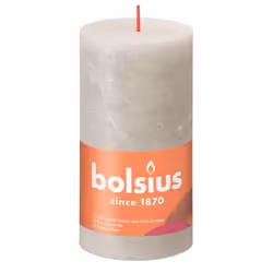 Bolsius Rustiko Shine, Cylindre, Gris, 60 h, 1 pièce(s)