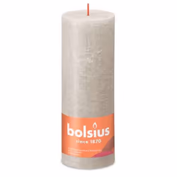 Bolsius Rustiko Shine, Cylindre, Gris, 85 h, 1 pièce(s)