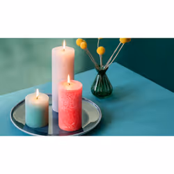 Bolsius Rustiko Shine bougie en cire Cylindre Gris 1 pièce(s)