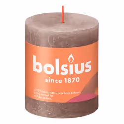 Bolsius Rustiko Shine, Cylindre, Marron, 32 h, 1 pièce(s)