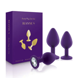Rianne S BOOTY PLUG SET Ensemble de plugs anaux Violet Silicone 3 pièce(s)