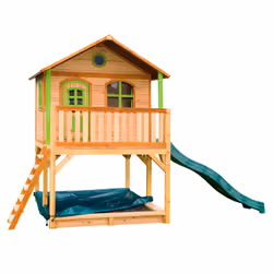 AXI Classic Playhouse Marc, Salle de jeux sur pilotis, 3 an(s), 1 portes(s), Toboggan, Multicolore