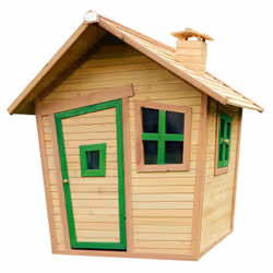 AXI Crooked Maison Alice Marron/vert, Maison de jeux posée au sol, 1,5 an(s), 1 portes(s), Bois