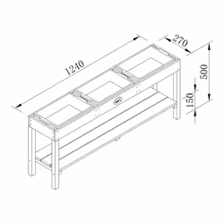 AXI Threeway Activity Table Dark Brown