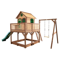 AXI Classic Maison Liam avec Simple Balançoire Marron/vert - Toboggan Vert