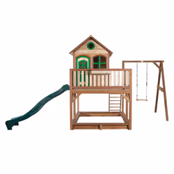 AXI Classic Maison Liam avec Simple Balançoire Marron/vert - Toboggan Vert