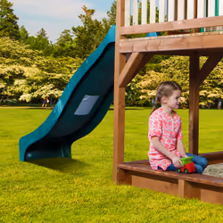 AXI Classic Maison Liam avec Simple Balançoire Marron/vert - Toboggan Vert - Vue supplémentaire 9
