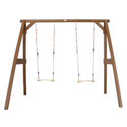 AXI Portique Balançoire en Bois Double Marron, 3 an(s), Bois, 32,5 kg, Marron