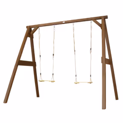 AXI Portique Balançoire en Bois Double Marron