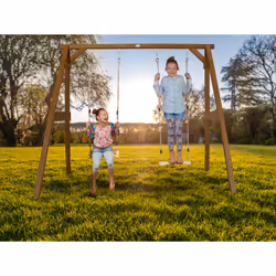 AXI Portique Balançoire en Bois Double Marron - Vue supplémentaire 5