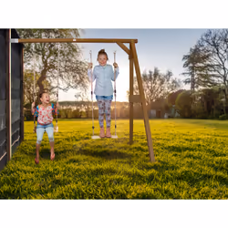 AXI Portique Balançoire en Bois 2 agrès Wall mount Marron - Vue supplémentaire 4
