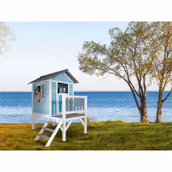 AXI Lodge XL Playhouse Caribbean Blue - Lime green Slide - Vue supplémentaire 6