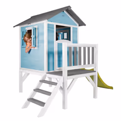 AXI Lodge XL Playhouse Caribbean Blue - Lime green Slide - Vue supplémentaire 7