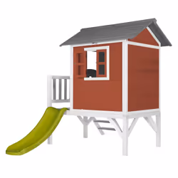 AXI Lodge XL Playhouse Scandinavian Red - Lime green Slide
