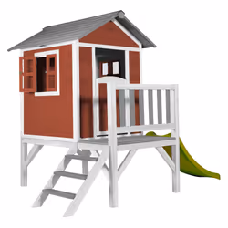 AXI Lodge XL Playhouse Scandinavian Red - Lime green Slide