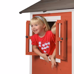 AXI Lodge XL Playhouse Scandinavian Red - Lime green Slide - Vue supplémentaire 7