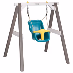 AXI Portique bébé avec siège, blanc, 0,75 an(s), 3 an(s), Bois, 28,8 kg, Gris, Blanc