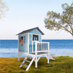 AXI Beach Lodge XL Playhouse Caribbean Blue - Toboggan Blanc - Vue supplémentaire 10